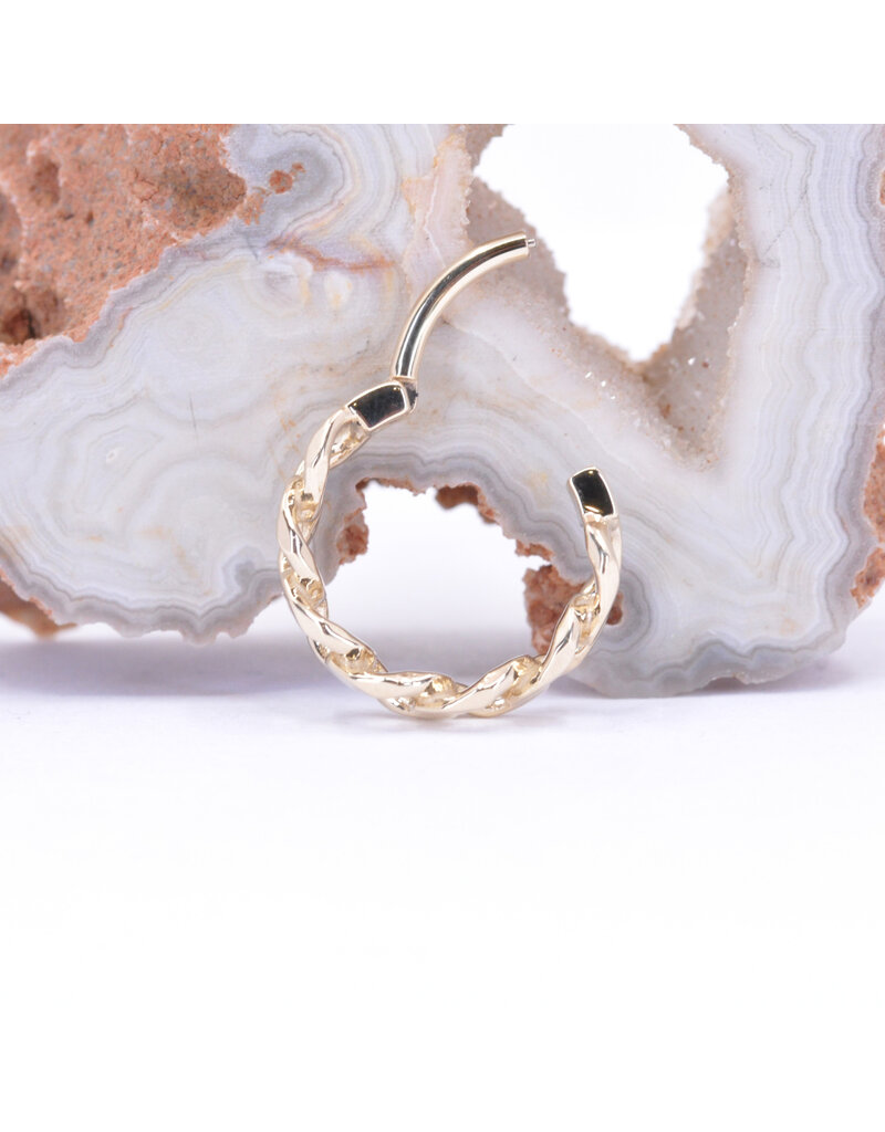 BVLA 16g 7/16" Miami Clicker Ring in 14k Yellow Gold by BVLA!