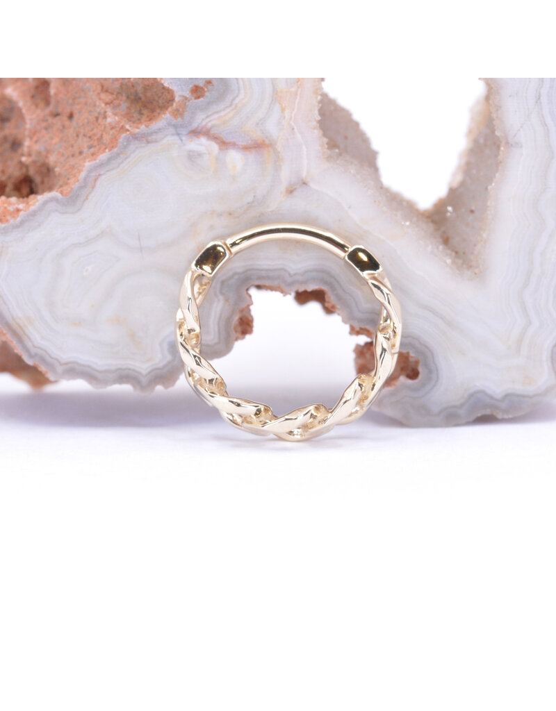 BVLA 16g 7/16" Miami Clicker Ring in 14k Yellow Gold by BVLA!