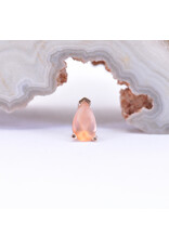 BVLA 5x3mm Pear Prong with Sandblasted Grade AA Peach Topaz in 14k Rose Gold Threadless Ends by BVLA!