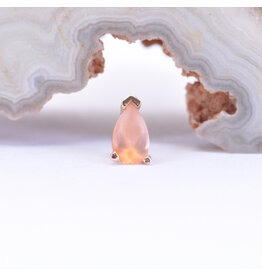 BVLA Pear Prong Peach Topaz Rose Gold Threadless Ends