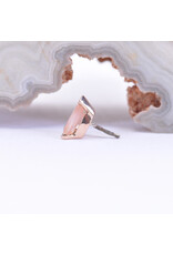 BVLA 5x3mm Pear Prong with Sandblasted Grade AA Peach Topaz in 14k Rose Gold Threadless Ends by BVLA!