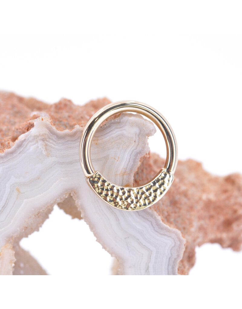 BVLA 16g Hammered Janna Seam Rings in 14k Gold by BVLA!