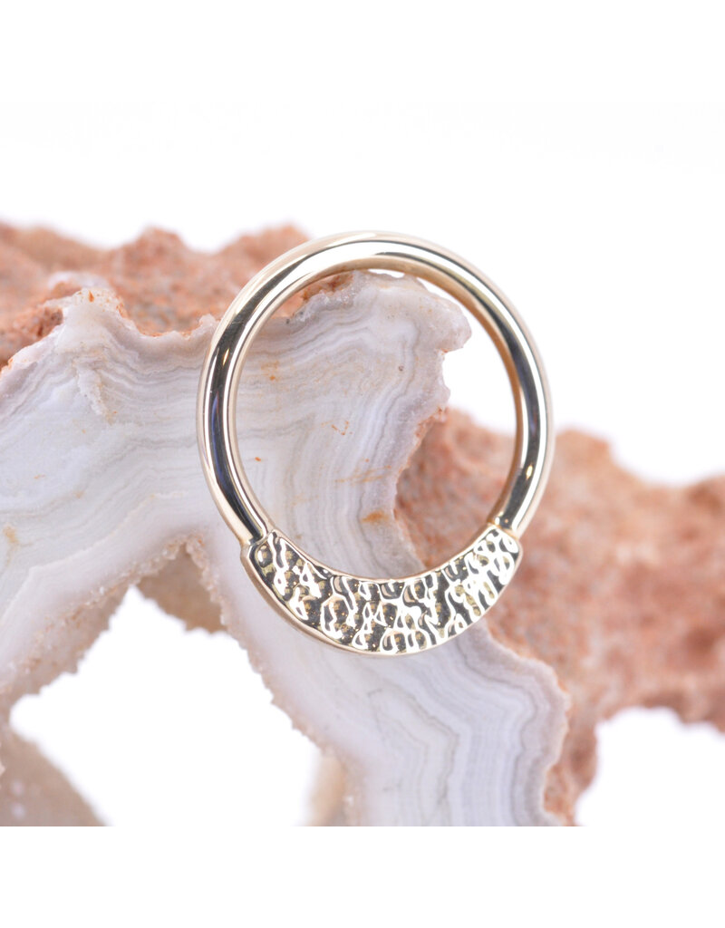 BVLA 16g Hammered Janna Seam Rings in 14k Gold by BVLA!