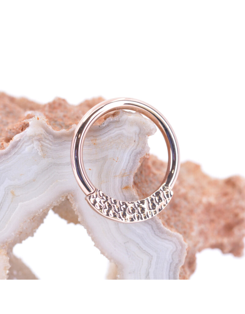 BVLA 16g Hammered Janna Seam Rings in 14k Gold by BVLA!
