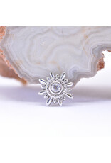 BVLA 7mm Mini Compass with CZ in 14k Gold 16g Threaded Ends by BVLA!
