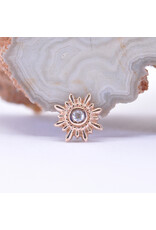 BVLA 7mm Mini Compass with CZ in 14k Gold 16g Threaded Ends by BVLA!