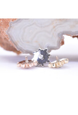 BVLA 7mm Mini Compass with CZ in 14k Gold 16g Threaded Ends by BVLA!