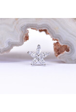 BVLA Starflower with CZ in 14k Gold Threadless Ends by BVLA!