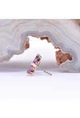 BVLA Starflower with Grade AA Rhodolite Garnet it 14k Rose Gold Threadless End by BVLA!