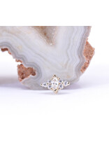 BVLA Embrace Marquise with CZ in 14k Gold Threadless Ends by BVLA!
