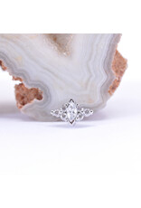 BVLA Embrace Marquise with CZ in 14k Gold Threadless Ends by BVLA!