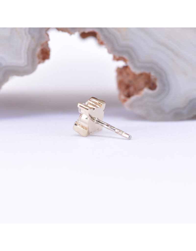 BVLA Embrace Marquise with CZ and Grade AA Peach Topaz in 14k Yellow Gold Threadless End by BVLA!