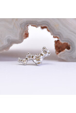 BVLA Left or Right Facing Ripple with CZ in 14k Gold 16g Threaded Ends by BVLA!