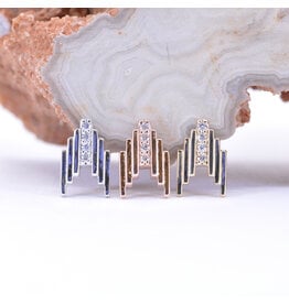 BVLA Roark CZ 14k Gold 16g Threaded Ends