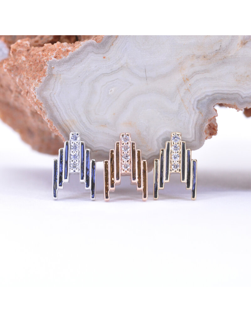 BVLA Roark with CZ in 14k Gold 16g Threaded Ends by BVLA!