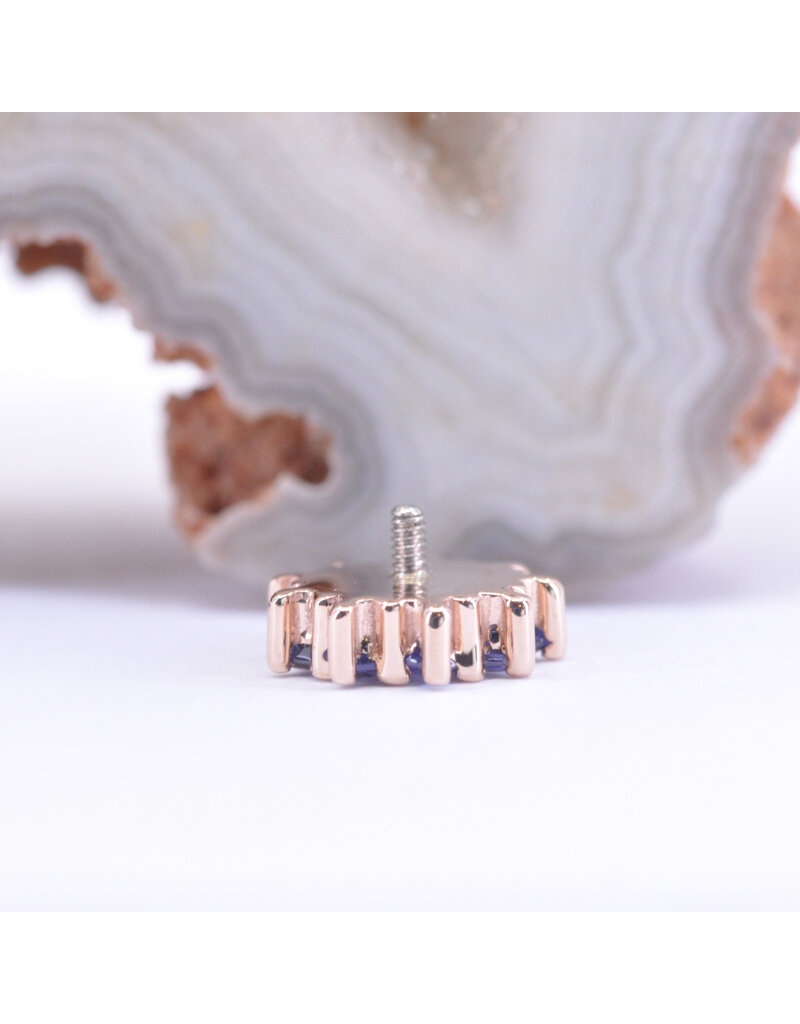 BVLA Pablito with Genuine Tanzanite in 14k Rose Gold 16g Threaded End by BVLA!