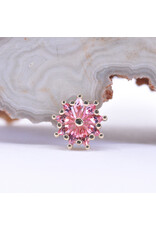 BVLA Pablito with Padparadscha Sapphire in 14k Yellow Gold 16g Threaded End by BVLA!