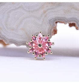 BVLA Pablito Padparascha Sapphire Yellow Gold 16g Threaded End
