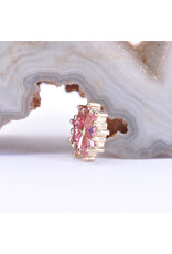 BVLA Pablito with Padparadscha Sapphire in 14k Yellow Gold 16g Threaded End by BVLA!