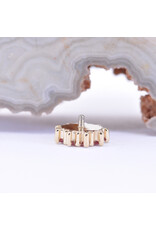 BVLA Pablito with Padparadscha Sapphire in 14k Yellow Gold 16g Threaded End by BVLA!