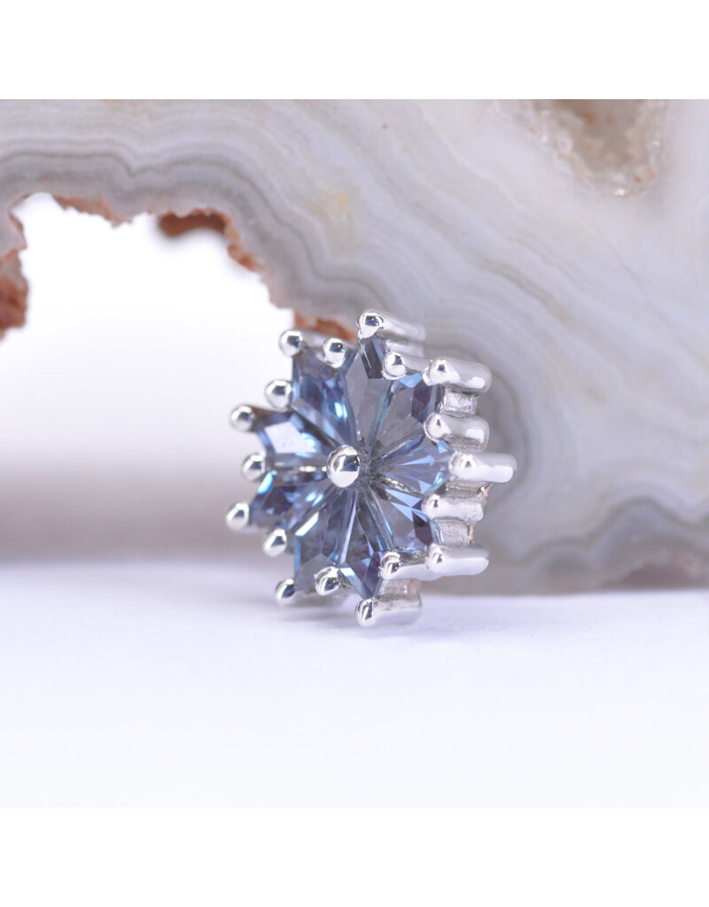 BVLA Pablito with Alexandrite in 14k White Gold 16g Threaded End by BVLA!