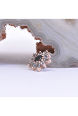 BVLA Elaine with Genuine Grey Sapphire, Swiss Blue Topaz and London Blue Topaz in 14k Rose Gold 16g Threaded End by BVLA!