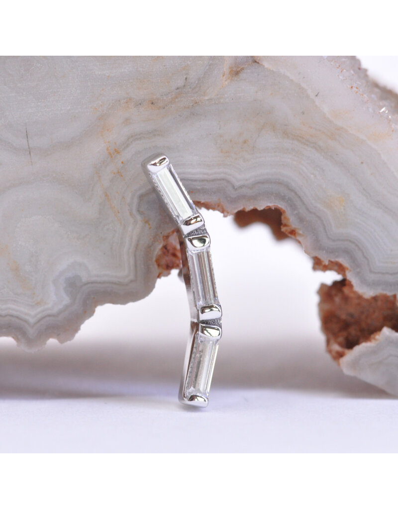 BVLA Trix 3 with CZ in 14k Gold 16g Threaded Ends by BVLA!