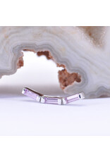 BVLA Trix 3 with Light Pink Sapphire in 14k White Gold 16g Threaded End by BVLA!
