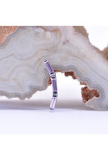 BVLA Trix 3 with Light Pink Sapphire in 14k White Gold 16g Threaded End by BVLA!