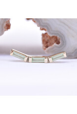 BVLA Trix 3 with Sandblasted Grade AA Tsavorite Garnet in 14k Yellow Gold 16g Threaded End by BVLA!