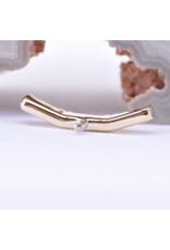 BVLA Trix 3 with Sandblasted Grade AA Tsavorite Garnet in 14k Yellow Gold 16g Threaded End by BVLA!