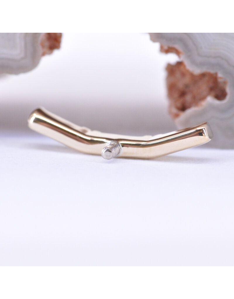 BVLA Trix 3 with Sandblasted Grade AA Tsavorite Garnet in 14k Yellow Gold 16g Threaded End by BVLA!