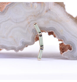 BVLA Trix Tsavorite Yellow Gold 16g Threaded End