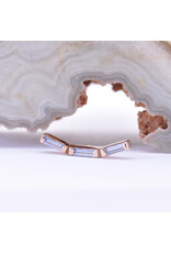 BVLA Trix 3 with Polar Sapphire in 14k Rose Gold 16g Threaded End by BVLA!