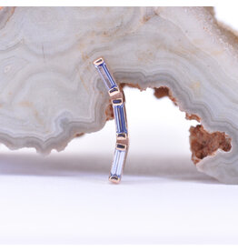 BVLA Trix Polar Sapphire Rose Gold 16g Threaded End