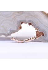 BVLA Trix 3 with Polar Sapphire in 14k Rose Gold 16g Threaded End by BVLA!