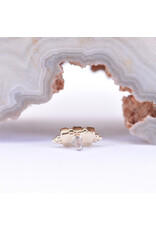 BVLA Tiny Baguette Panaraya with Champagne Sapphire in 14k Yellow Gold 16g Threaded End by BVLA!