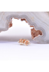 BVLA Tiny Baguette Panaraya with Champagne Sapphire in 14k Yellow Gold 16g Threaded End by BVLA!