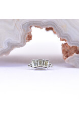 BVLA Tiny Baguette Panaraya with Genuine Peridot in 14k White Gold 16g Threaded End by BVLA!