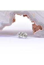 BVLA Tiny Baguette Panaraya with Genuine Peridot in 14k White Gold 16g Threaded End by BVLA!