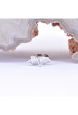 BVLA Tiny Baguette Panaraya with Genuine Peridot in 14k White Gold 16g Threaded End by BVLA!