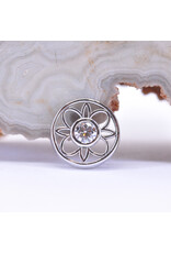 BVLA 8mm Paloma Flower with CZ in 14k Gold 14g Threaded Ends by BVLA!