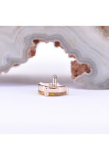 BVLA 6mm Bloom with Yellow CZ and Orange CZ in 14k Rose Gold 16g Threaded End by BVLA!