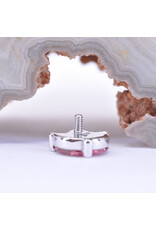 BVLA 6mm Bloom with Padparadscha Sapphire and Cyan CZ in 14k White Gold 16g Threaded End by BVLA!