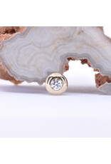 BVLA 6mm Saucer with CZ in 14k Yellow Gold 14g Threaded End by BVLA!
