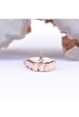 BVLA Levitate with Padparadscha Sapphire and Champagne Sapphire in 14k Rose Gold 16g Threaded End by BVLA!