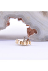 BVLA Kite Borderline with Golden Rutilated Quartz in 14k Yellow Gold 16g Threaded End by BVLA!