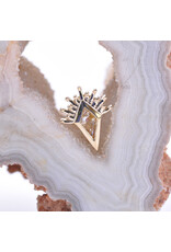 BVLA Kite Borderline with Golden Rutilated Quartz in 14k Yellow Gold 16g Threaded End by BVLA!