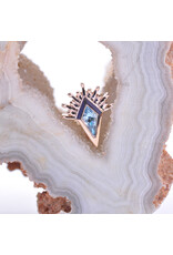 BVLA Kite Borderline with Swiss Blue Topaz in 14k Rose Gold 16g Threaded End by BVLA!