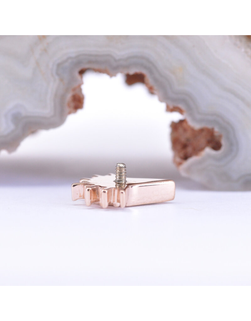 BVLA Kite Borderline with Swiss Blue Topaz in 14k Rose Gold 16g Threaded End by BVLA!